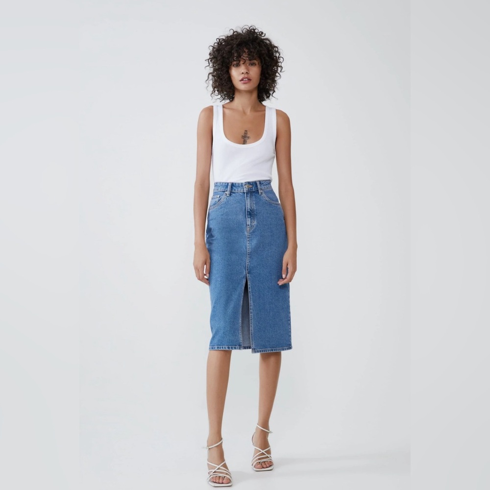 Zara Skinny Jean Skirt